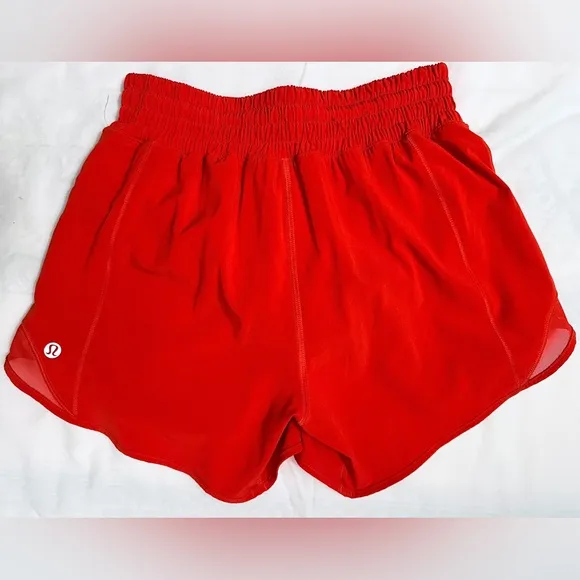 NWOT Lululemon Hotty Hot HR Lined Short 4&quot; - Hot Heat - 2