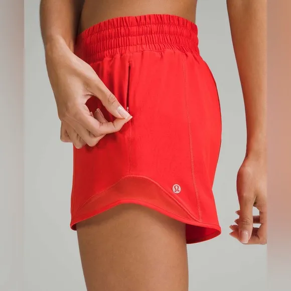 NWOT Lululemon Hotty Hot HR Lined Short 4&quot; - Hot Heat - 2