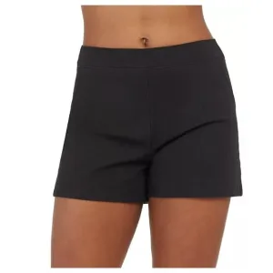NWT Spanx Women's Polished Stretch Cotton 6&quot; Shorts Black Pullon Size Medium