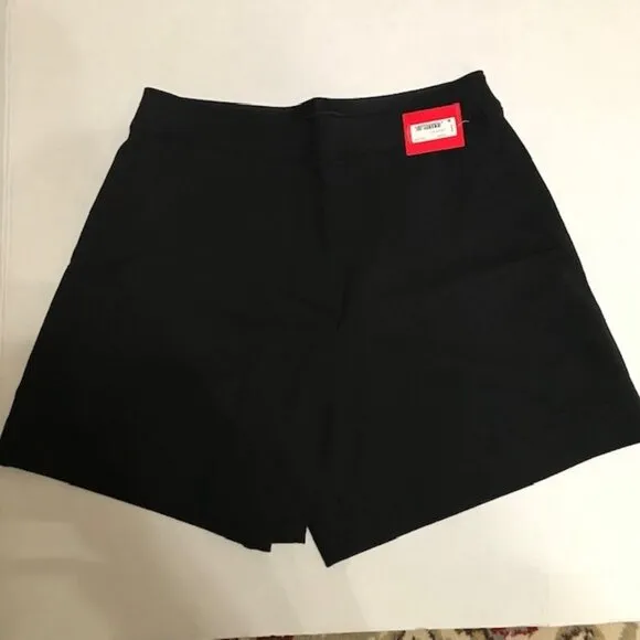 NWT Spanx Women's Polished Stretch Cotton 6&quot; Shorts Black Pullon Size Medium