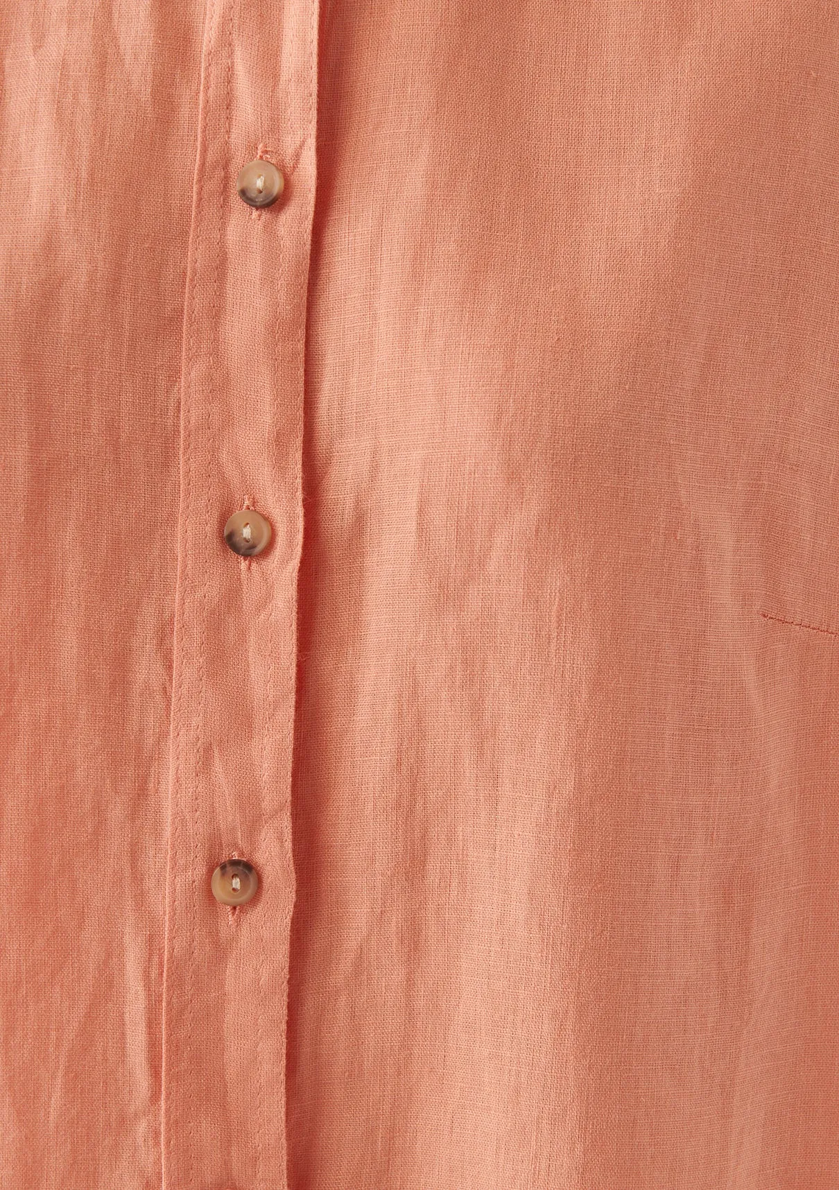 Orange Linen Shirt
