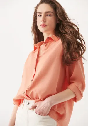 Orange Linen Shirt
