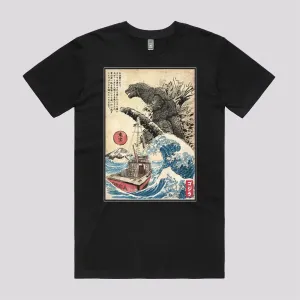 Orca in Japan Woodblock T-Shirt