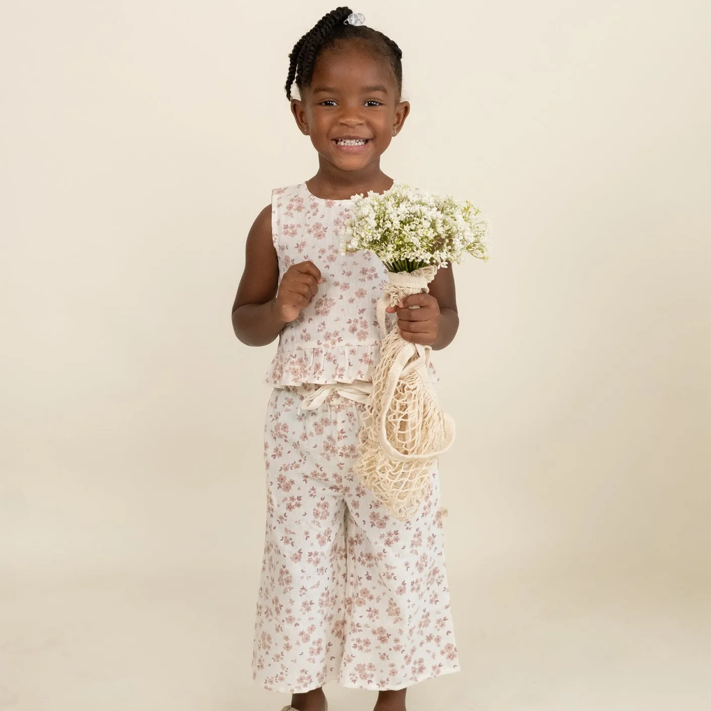 Organic Ruffle Top & Pants Set
