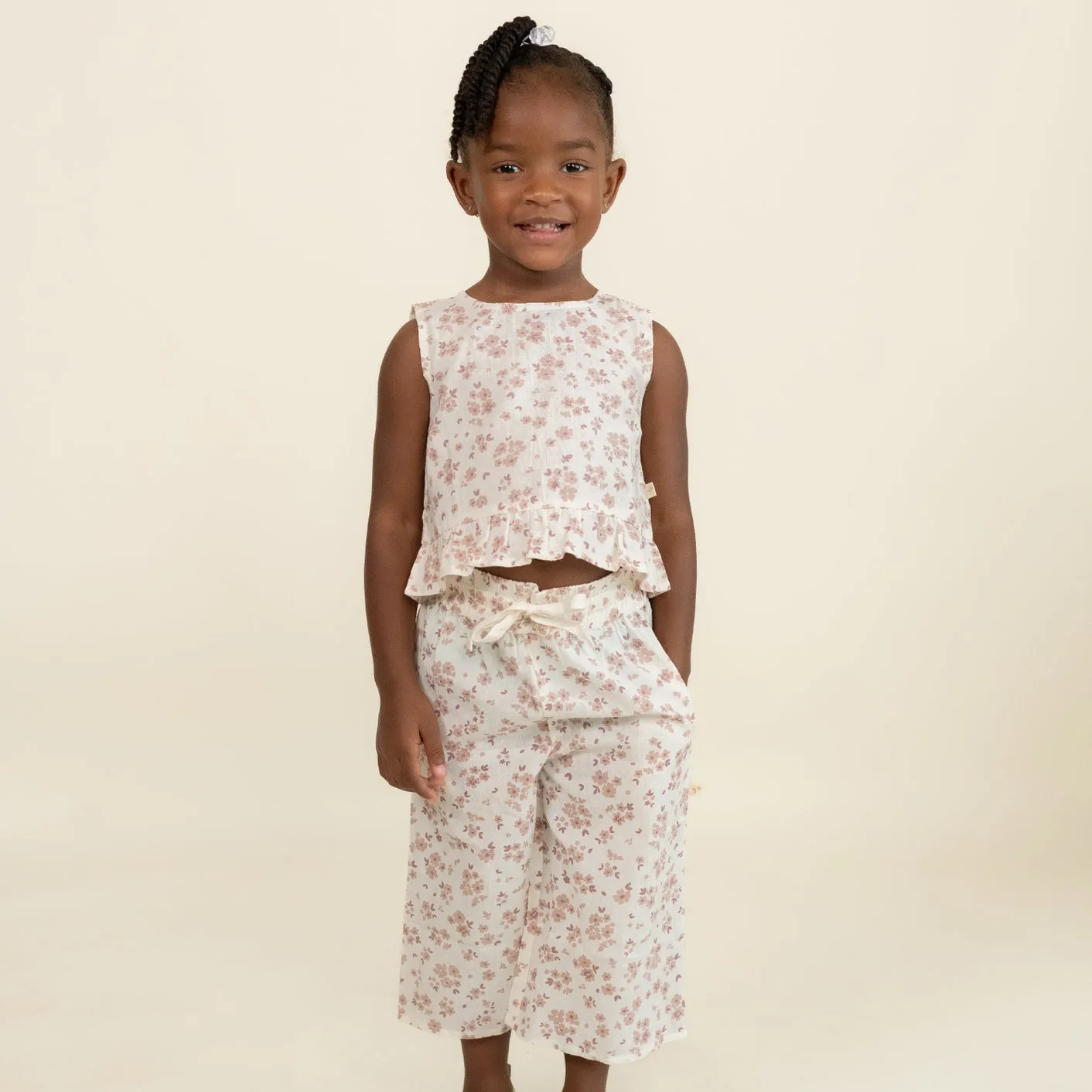 Organic Ruffle Top & Pants Set