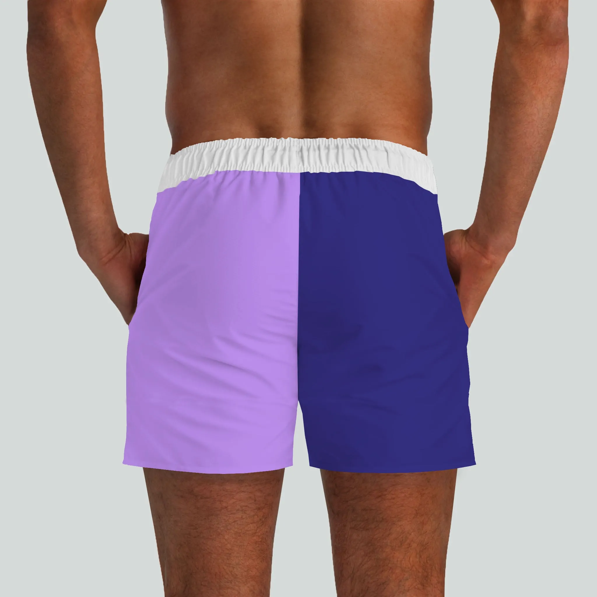 Outer Banks Navy & Lavender Swim Shorts
