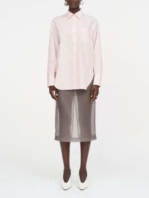 Oversized Tunic Shirt in Pale Pink
