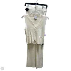 Pants Set 2pc By Pink Rose In Cream, Size: Xs