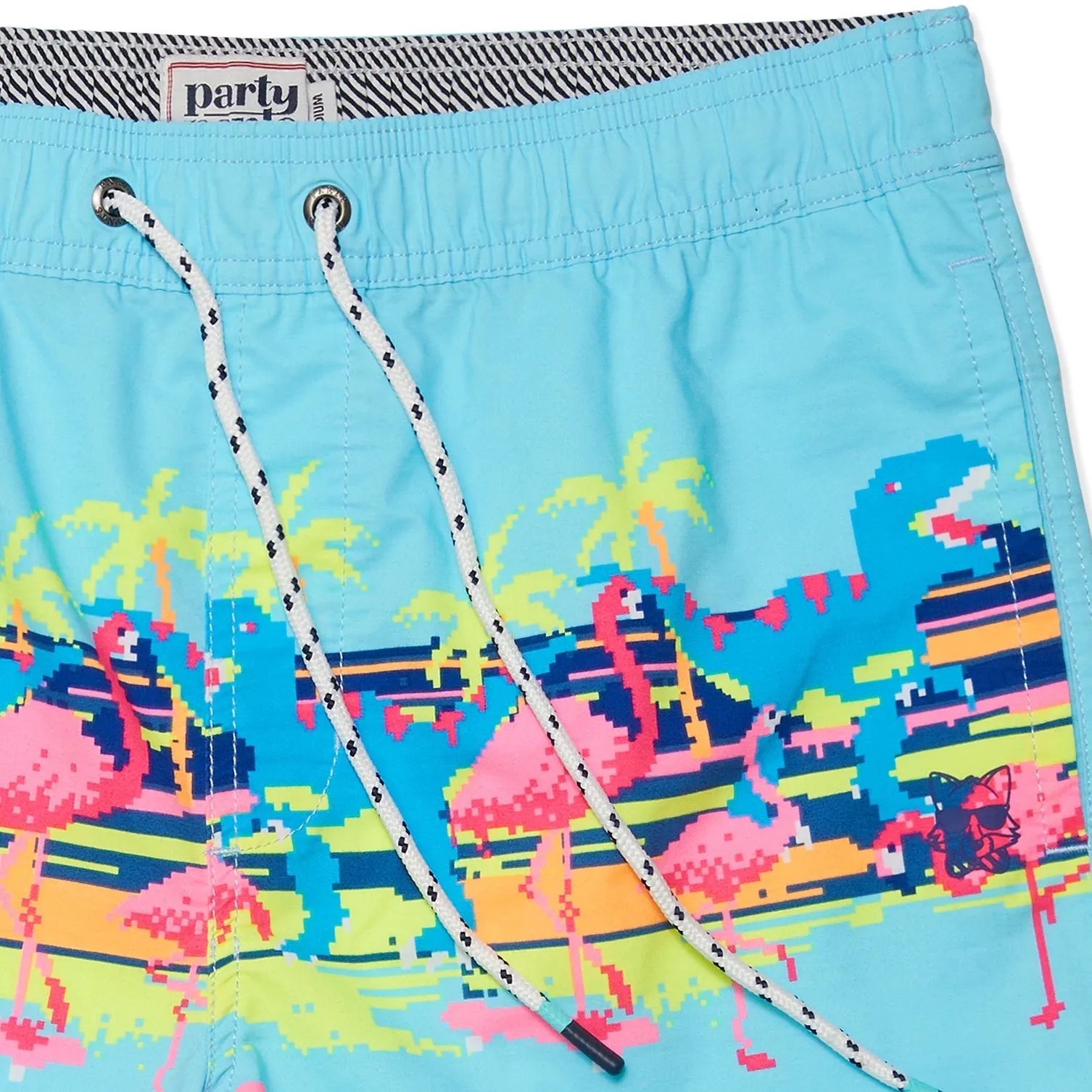 Part Pants USA Pixel Paradise Shorts - Light Blue