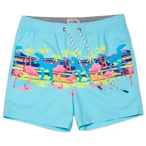 Part Pants USA Pixel Paradise Shorts - Light Blue