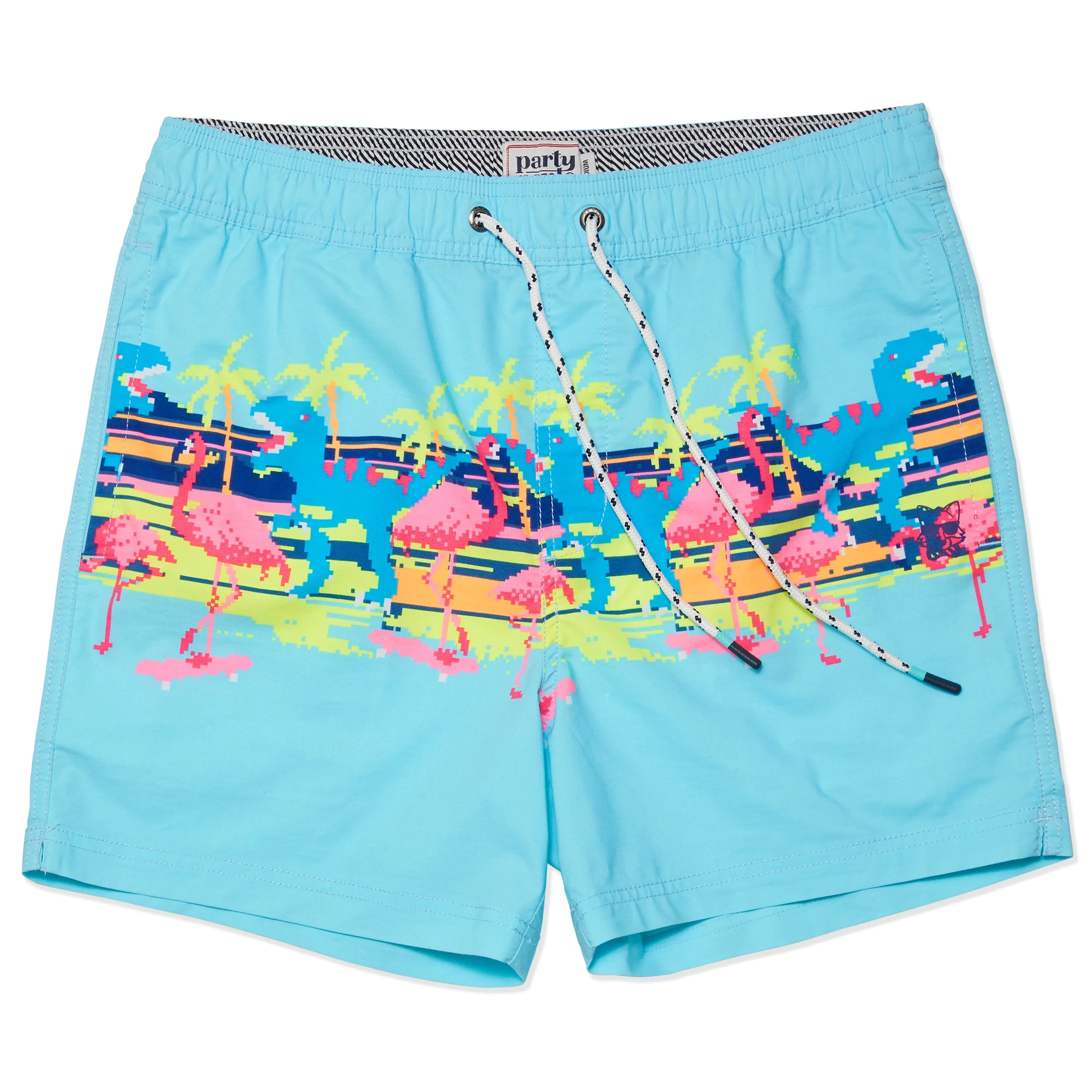 Part Pants USA Pixel Paradise Shorts - Light Blue