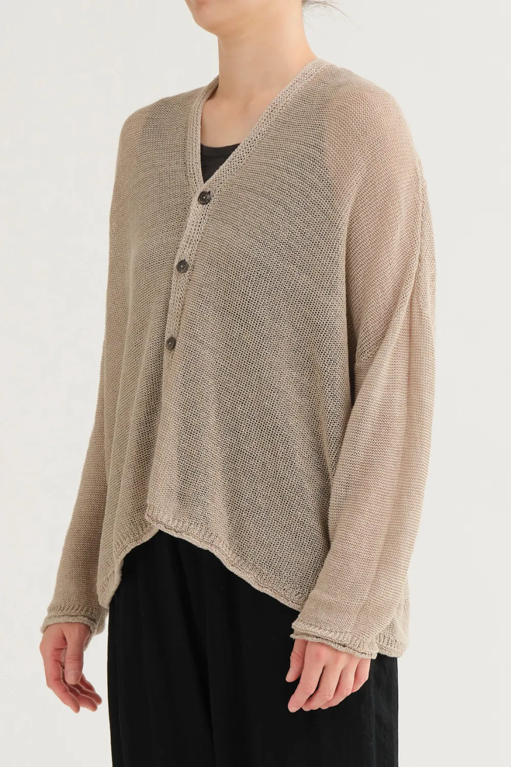 Pas de Calais Normandy Vintage Linen Cardigan