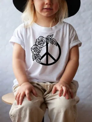Peace Floral - Kid's   Toddler Tees