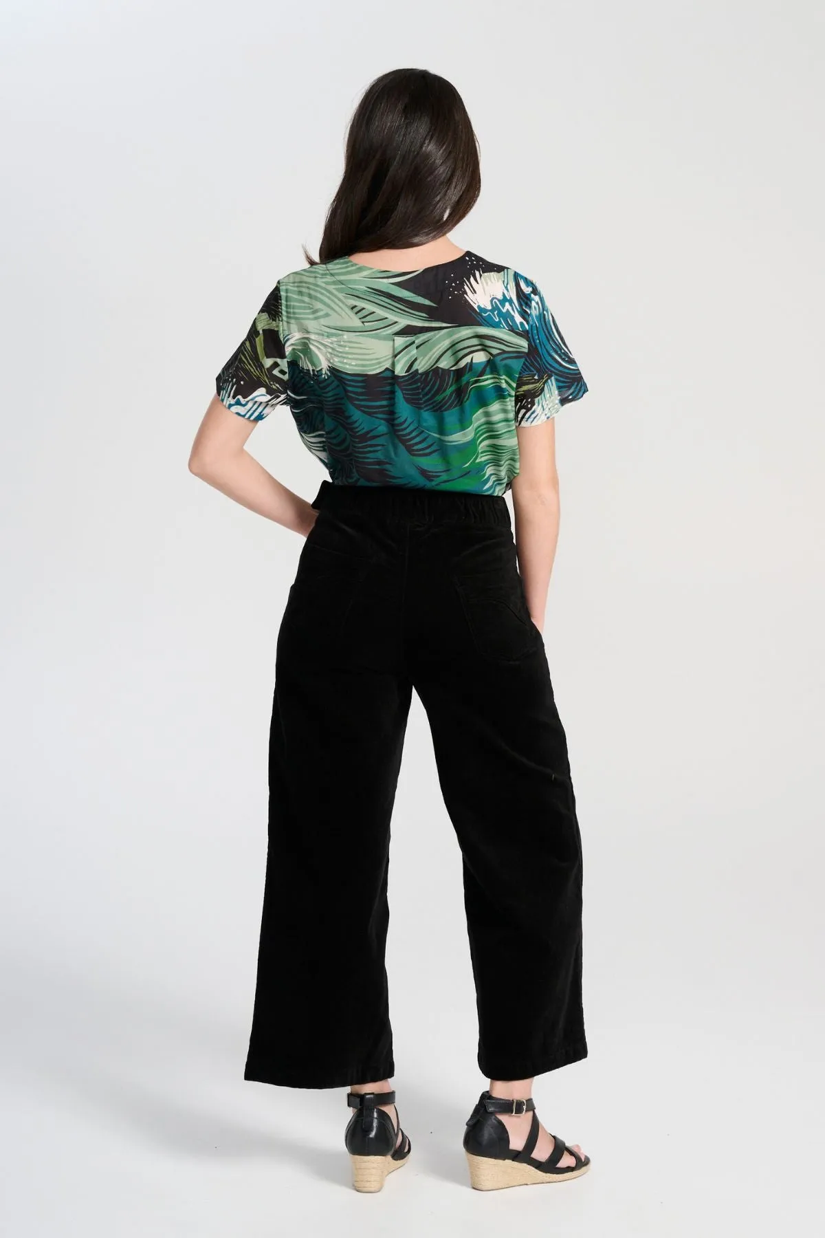 Peggy Paris Pants Black in Soft Velvet