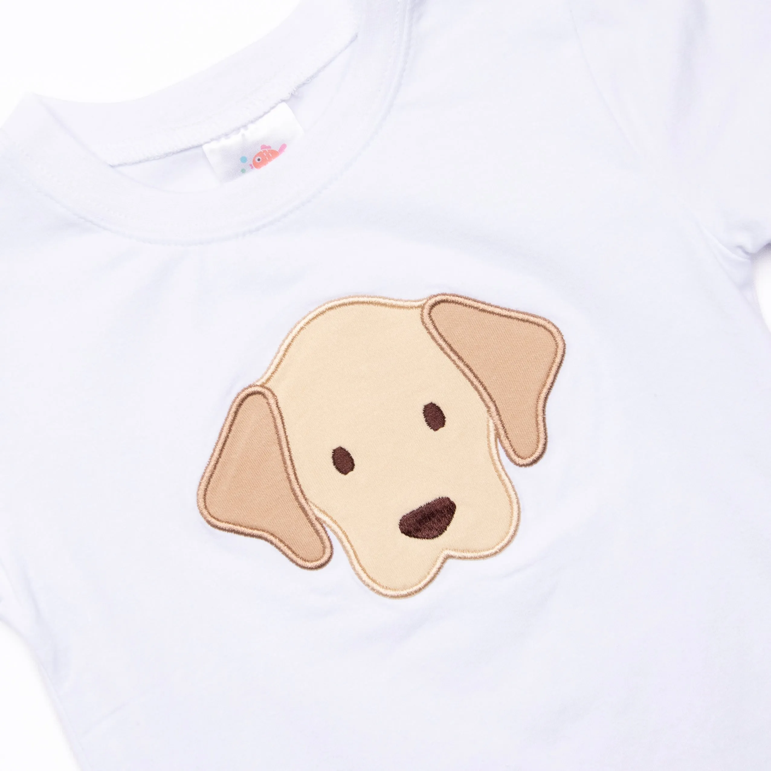 Perfect Pal Applique Short Set, Blue Stripe