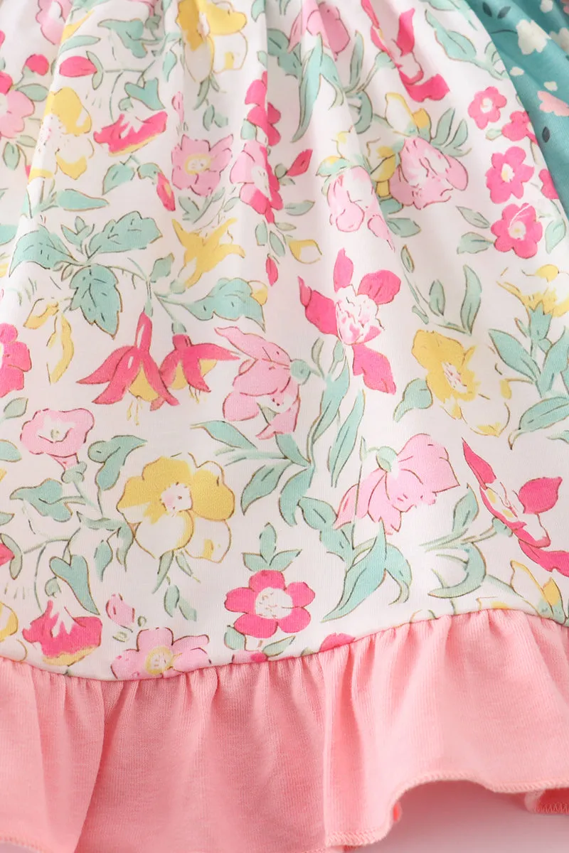 Pink Cottage Garden Patchwork Girl Set