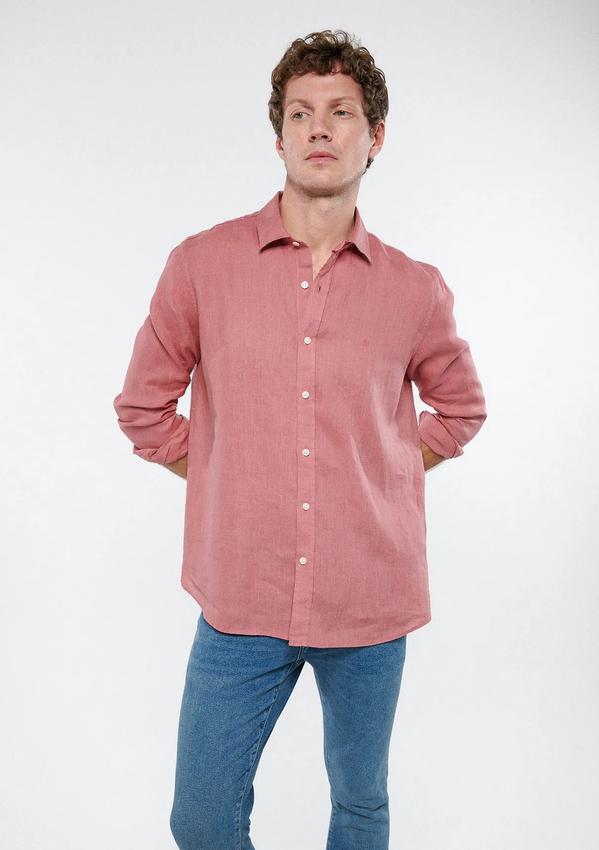 Pink Linen Shirt