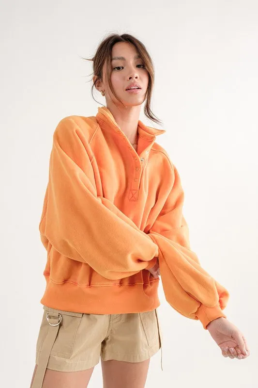 Piper Snap Collared Sweatshirt
