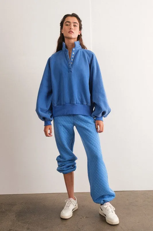 Piper Snap Collared Sweatshirt