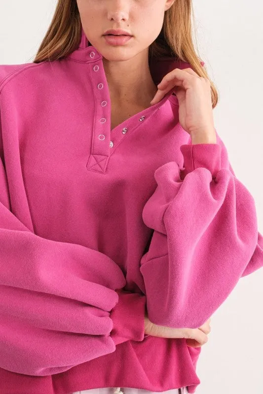 Piper Snap Collared Sweatshirt