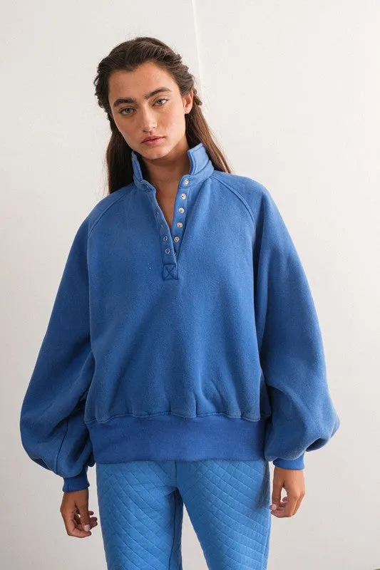 Piper Snap Collared Sweatshirt