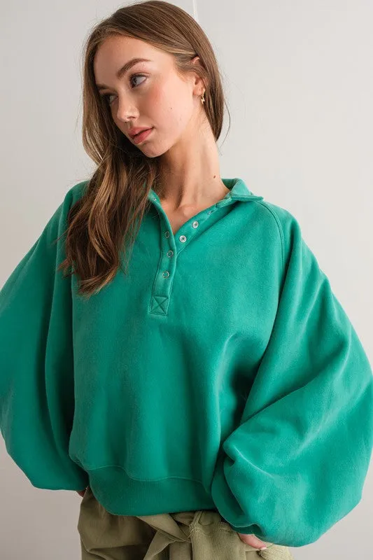 Piper Snap Collared Sweatshirt