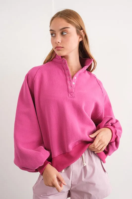Piper Snap Collared Sweatshirt