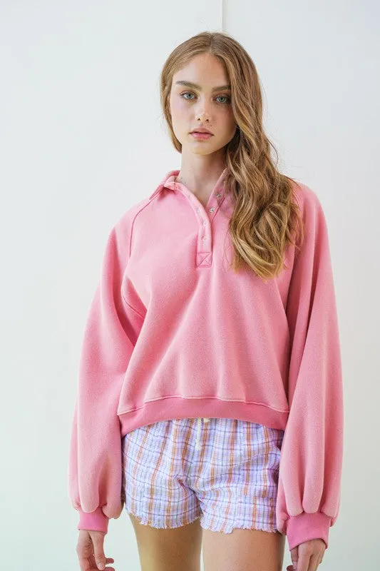 Piper Snap Collared Sweatshirt