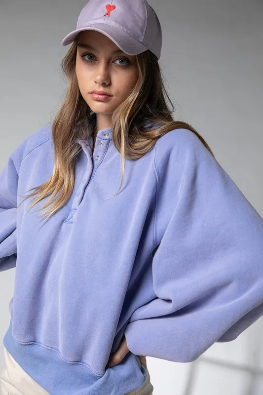 Piper Snap Collared Sweatshirt