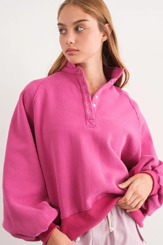 Piper Snap Collared Sweatshirt