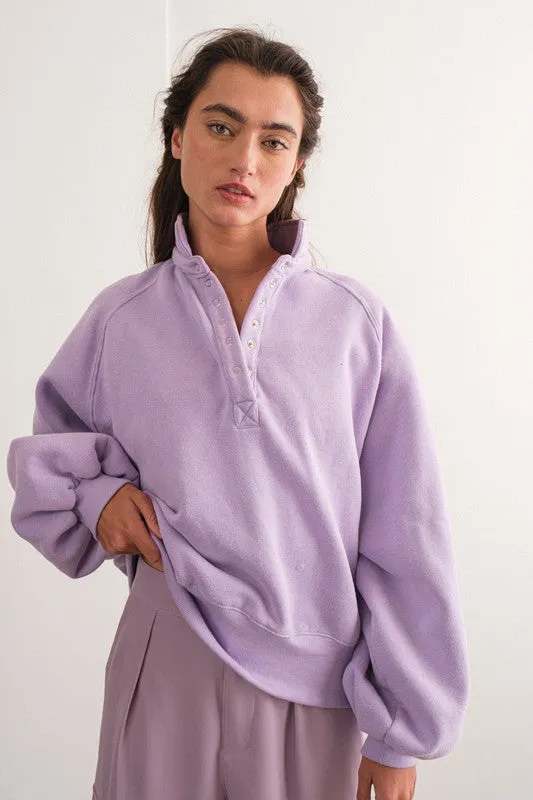 Piper Snap Collared Sweatshirt