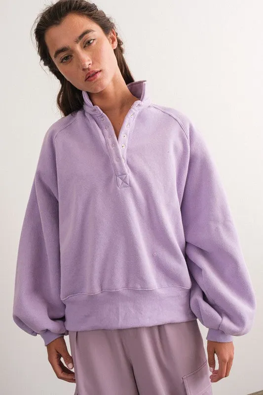 Piper Snap Collared Sweatshirt