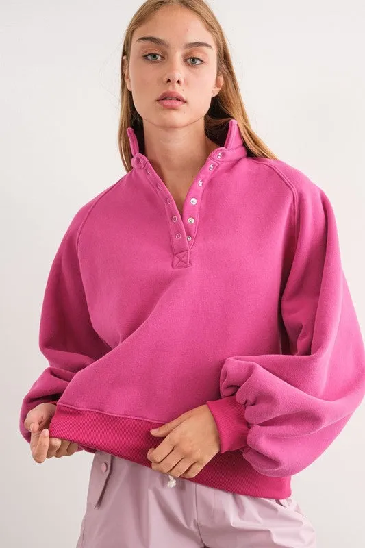 Piper Snap Collared Sweatshirt