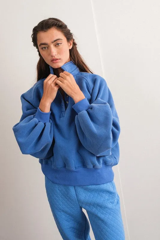 Piper Snap Collared Sweatshirt
