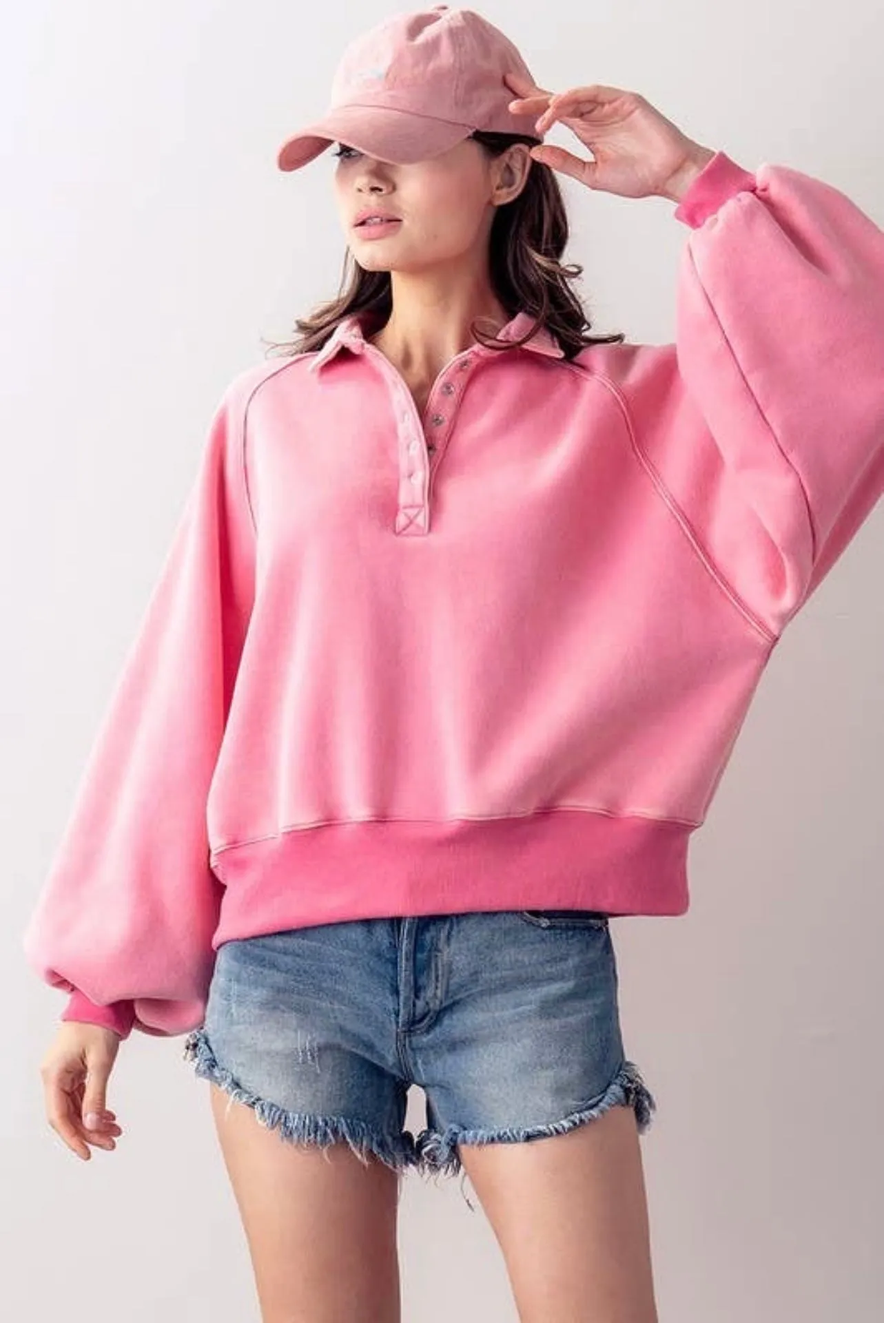 Piper Snap Collared Sweatshirt