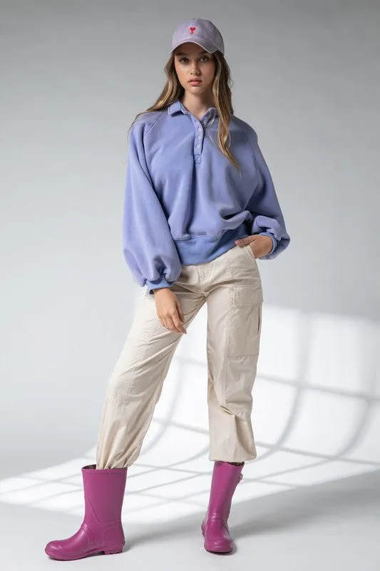 Piper Snap Collared Sweatshirt