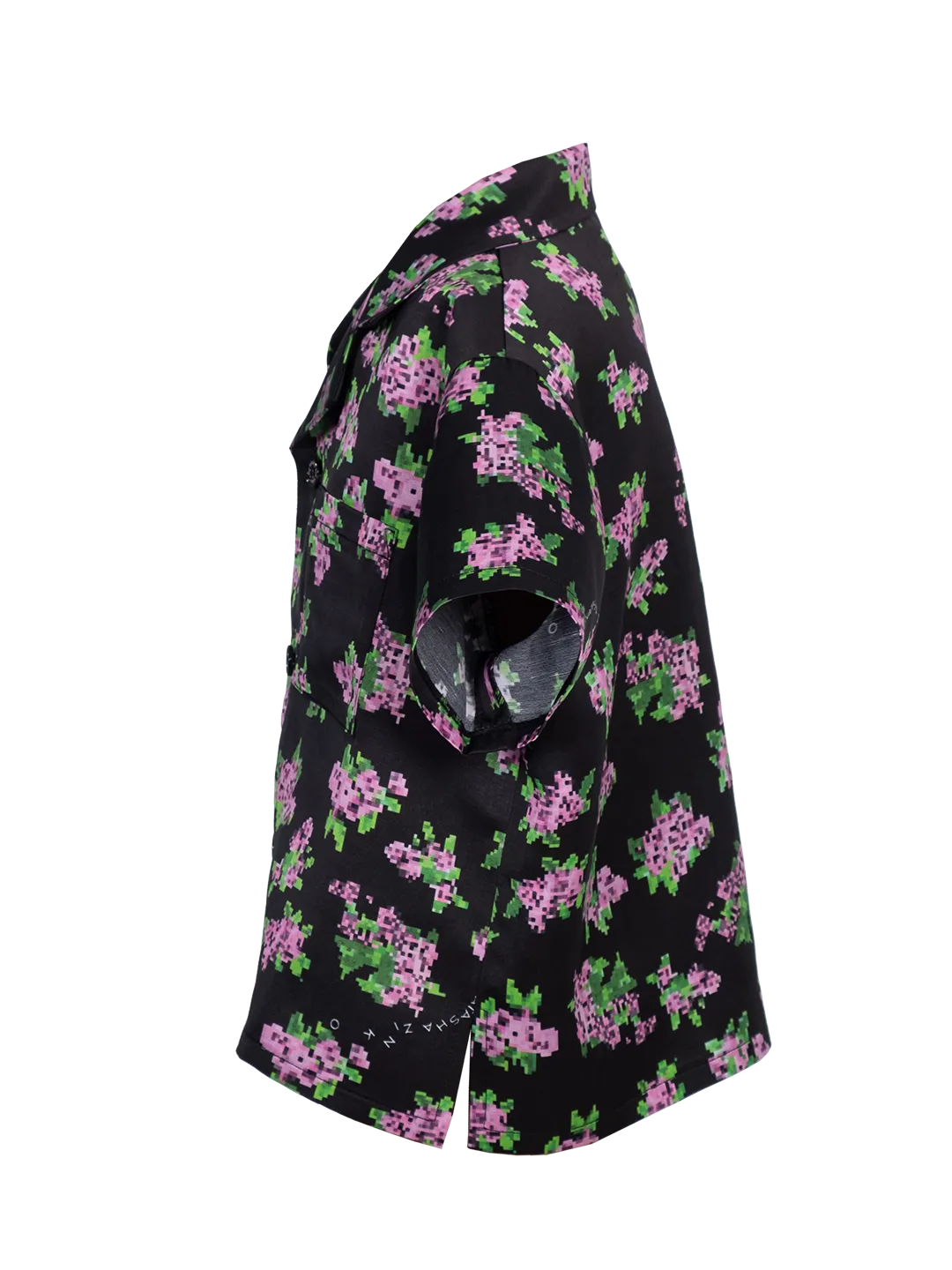 Pixel Flower-print Hawaii Shirt