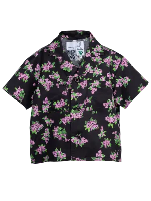 Pixel Flower-print Hawaii Shirt