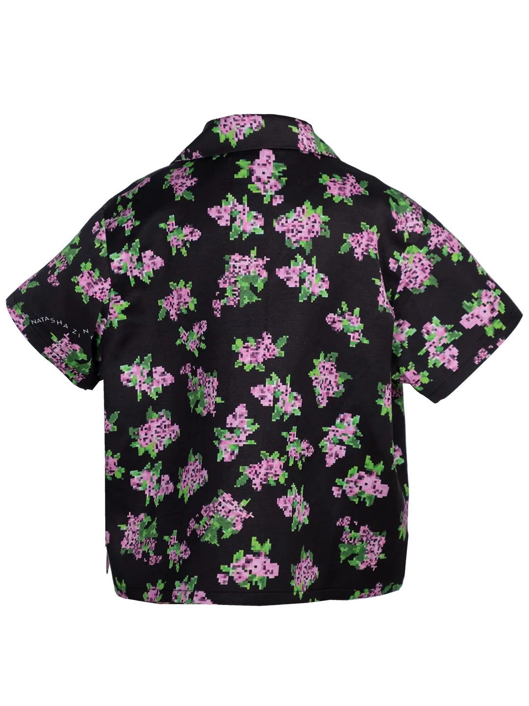 Pixel Flower-print Hawaii Shirt