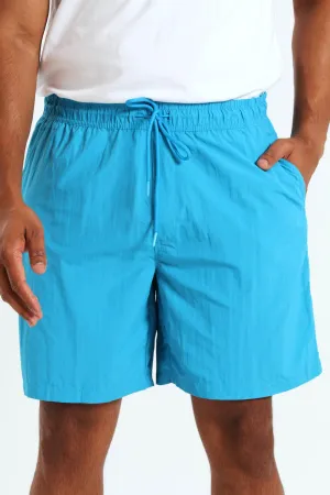 Plain Swim Shorts - Light Blue
