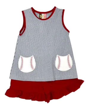 Play Ball Girls Short Set