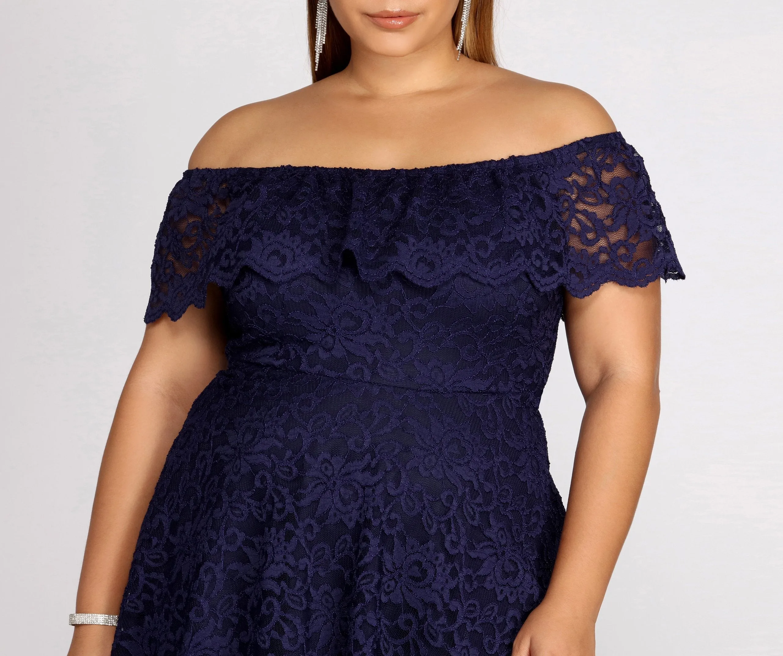 Plus Add Some Charming Flair Skater Dress