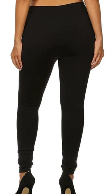 Plus Size - (2 Pack) Fleece Lined Buttery Soft Leggings