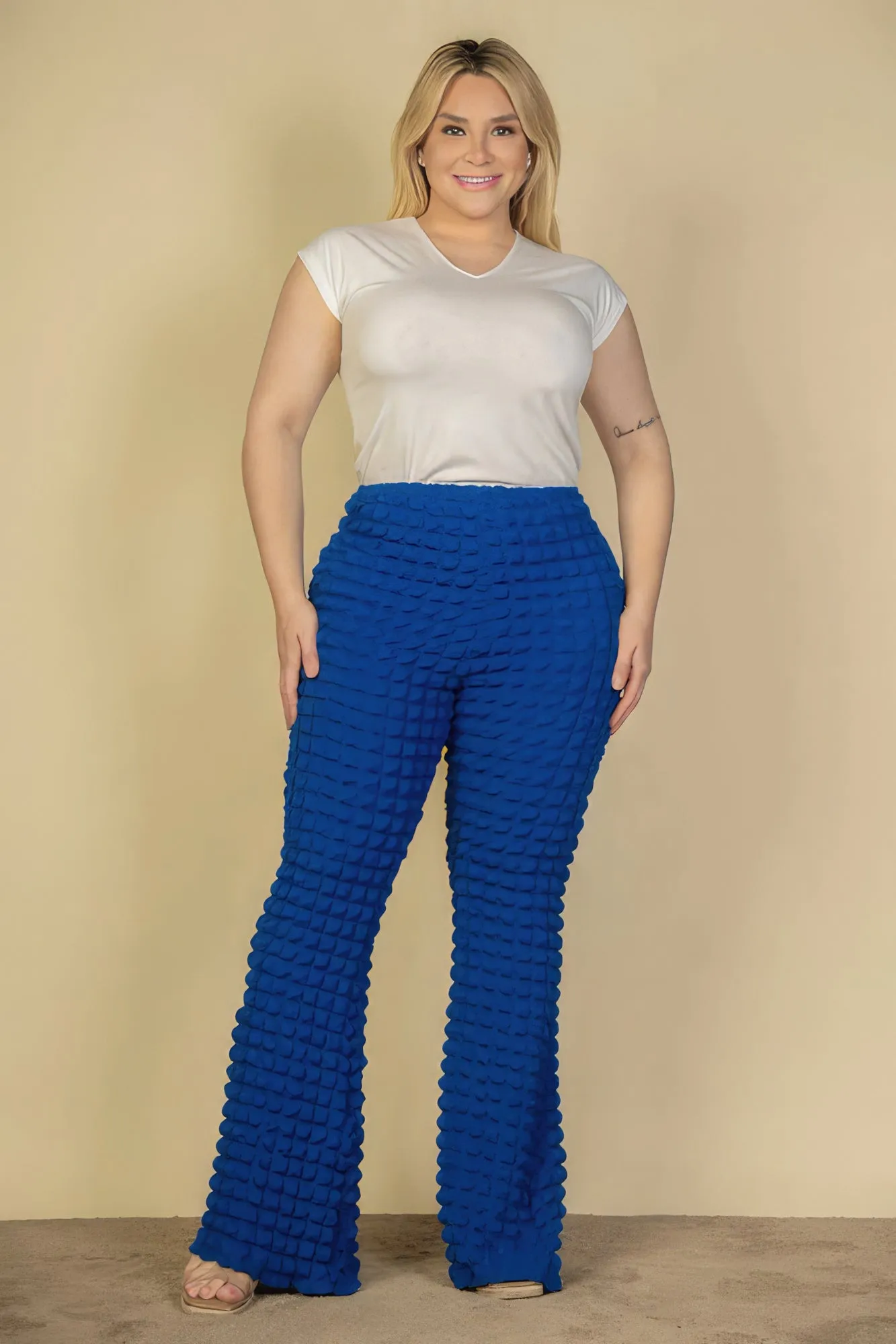 Plus Size Bubble Flare Pants