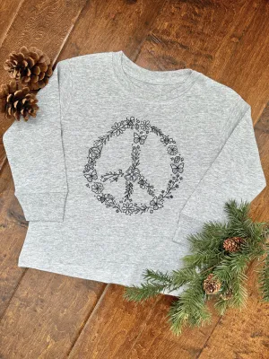 Pollinator Peace Sign Long Sleeve Tee - Kids