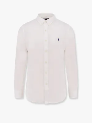 Polo Ralph Lauren Linen Shirt With Logo Embroidery