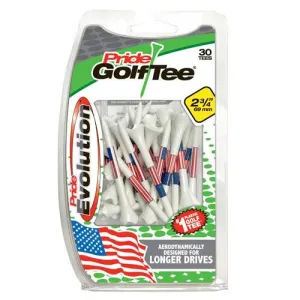 Pride Golf Tee American Flag Evolution Golf Tees 2 3/4 inches - 30 Tees
