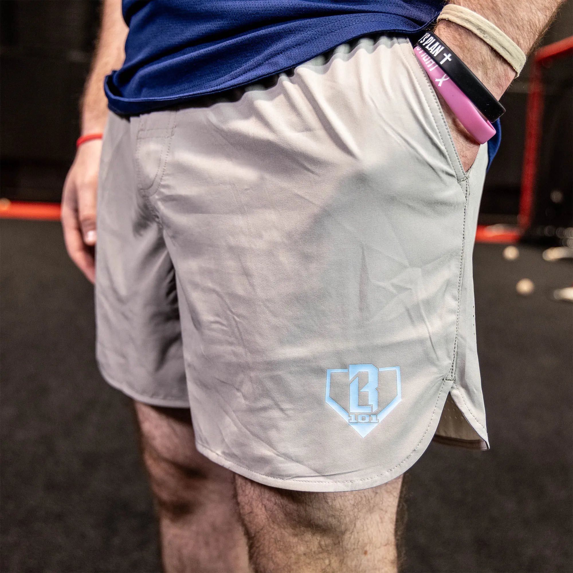 Pro Series Shorts - Gray/Light Blue