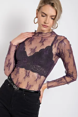 Purple Lace Top