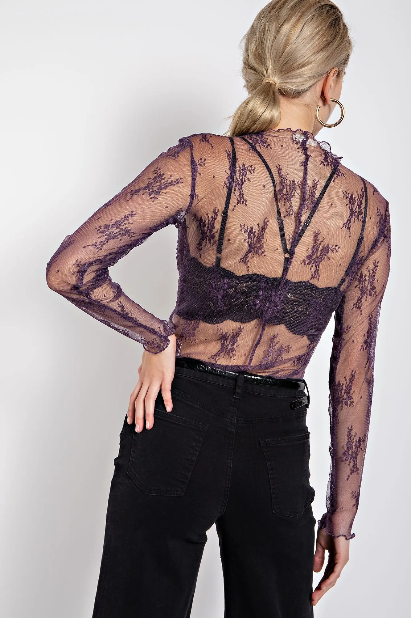 Purple Lace Top
